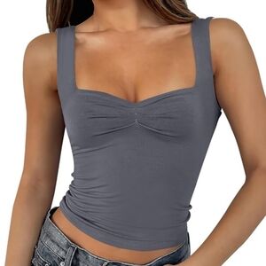 Gray Crop Top